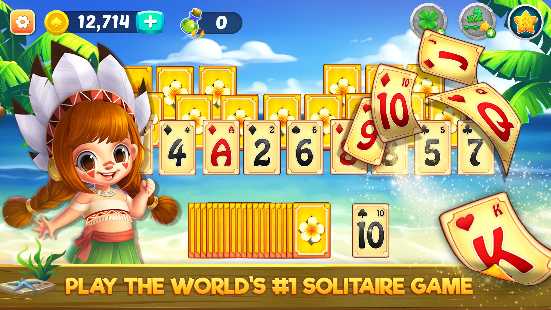 Solitaire Tripeaks Adventure | Indus Appstore | Screenshot