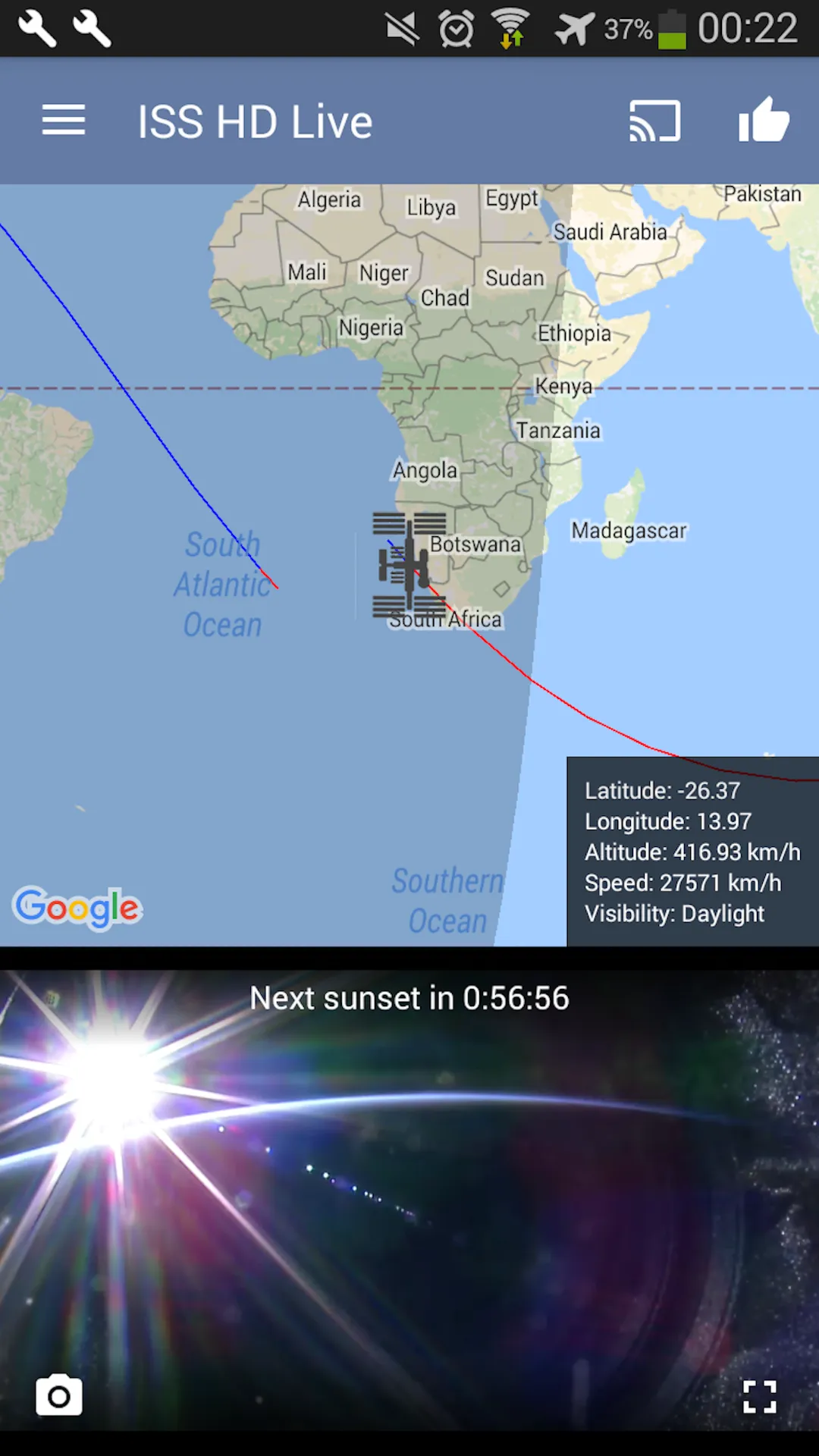 ISS Live Now: View Earth Live | Indus Appstore | Screenshot