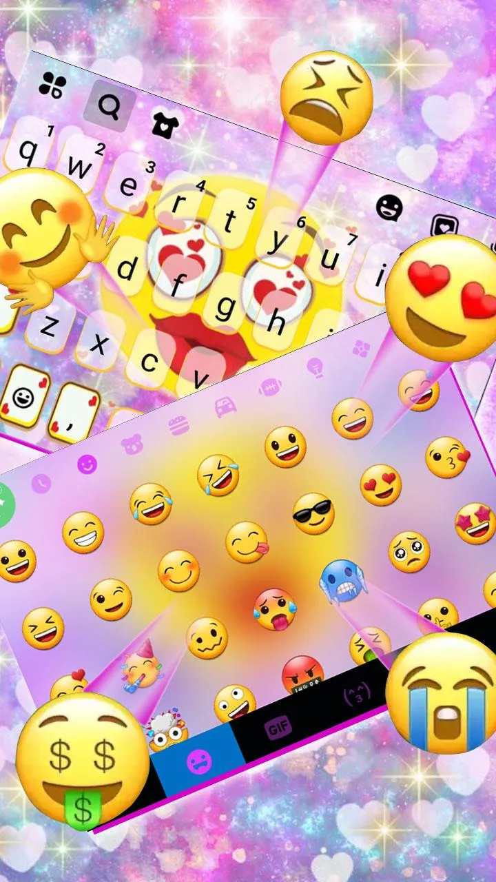 Galaxy Love Emoji Keyboard The | Indus Appstore | Screenshot