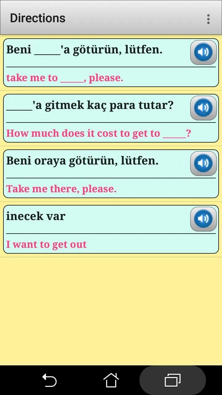 Turkish phrasebook and phrases | Indus Appstore | Screenshot