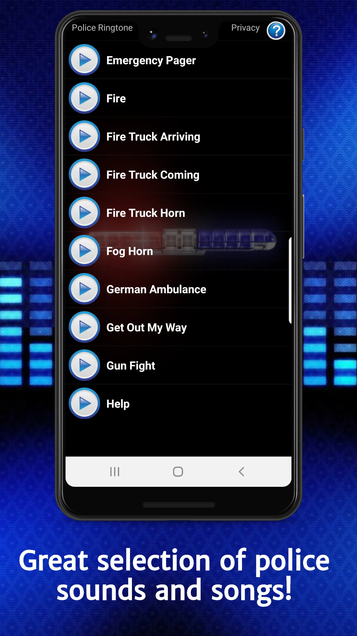 Police Ringtones | Indus Appstore | Screenshot