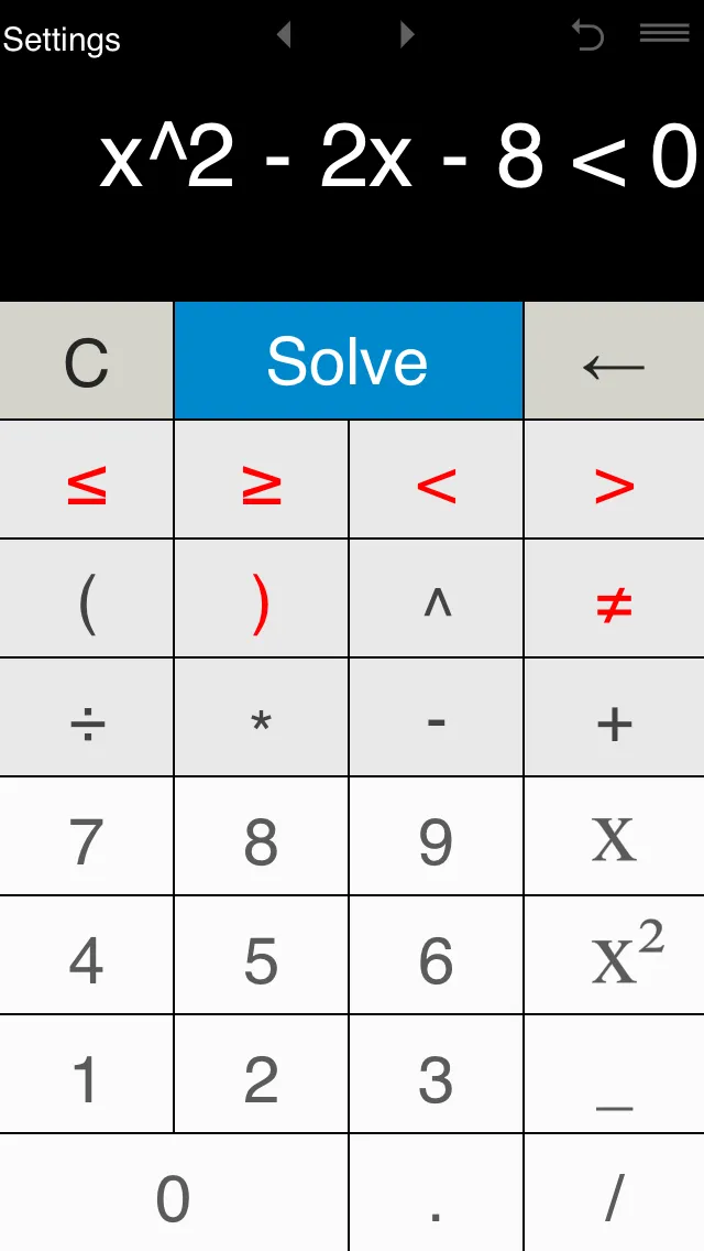 Inequality Calculator | Indus Appstore | Screenshot