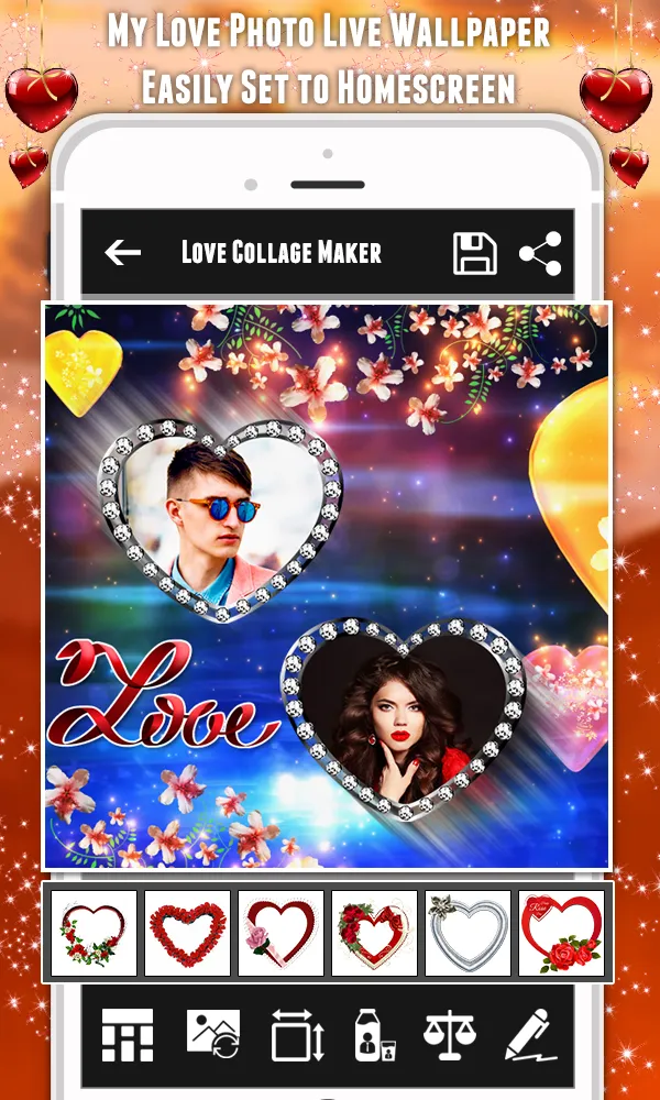 Love Photo Frames-Photo Editor | Indus Appstore | Screenshot