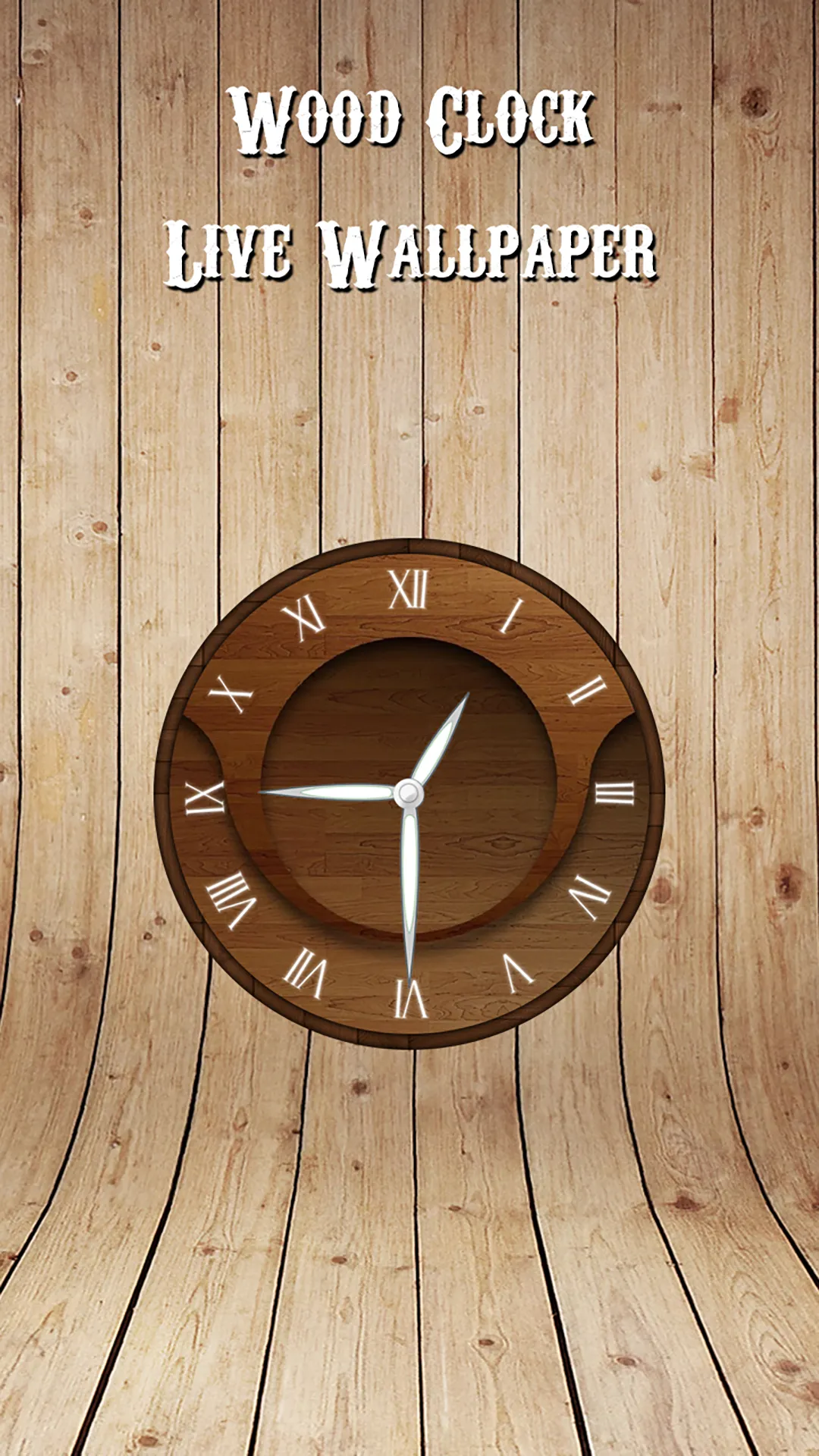 Wood Clock Live Wallpaper | Indus Appstore | Screenshot