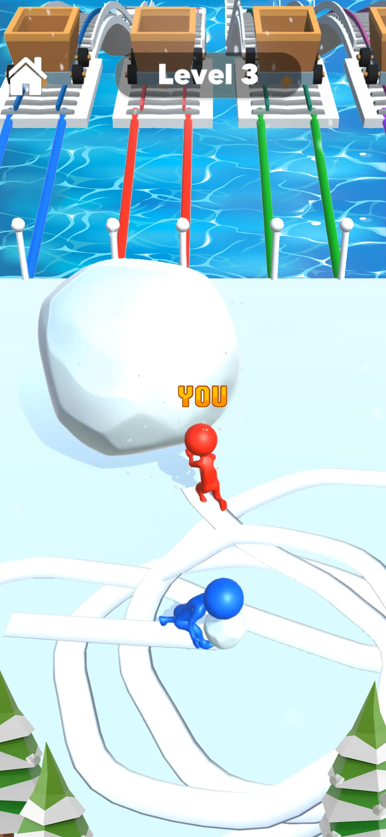 Snow Race 3D: Ice Bridge Run | Indus Appstore | Screenshot