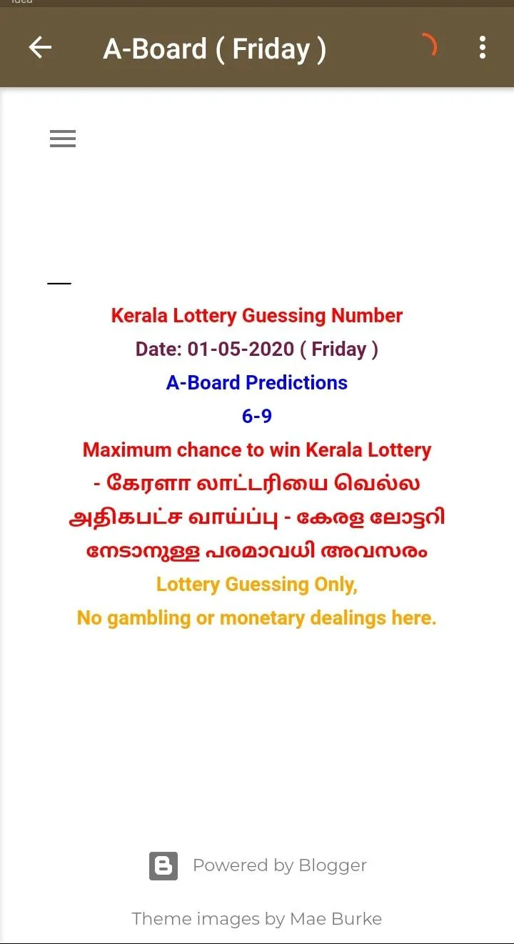 Kerala Lottery A Board Guessin | Indus Appstore | Screenshot