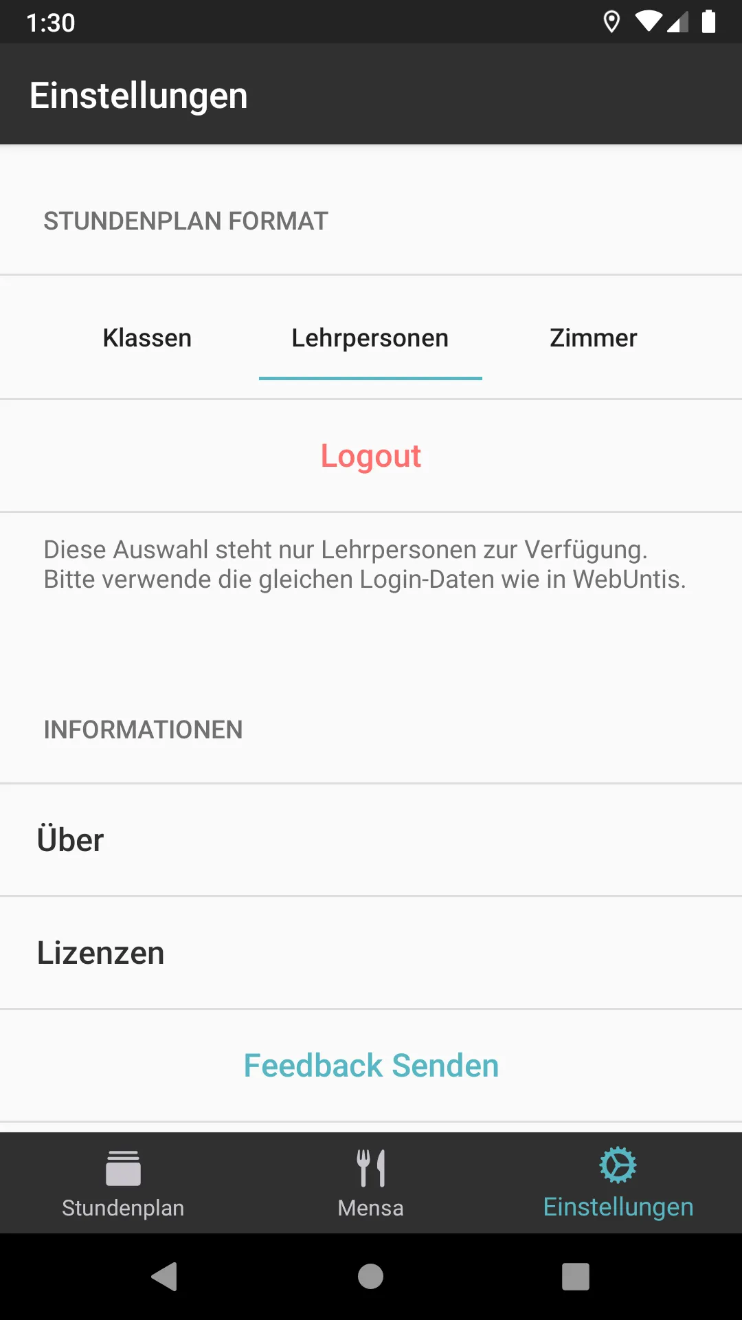 Stundenplan KS Rychenberg | Indus Appstore | Screenshot