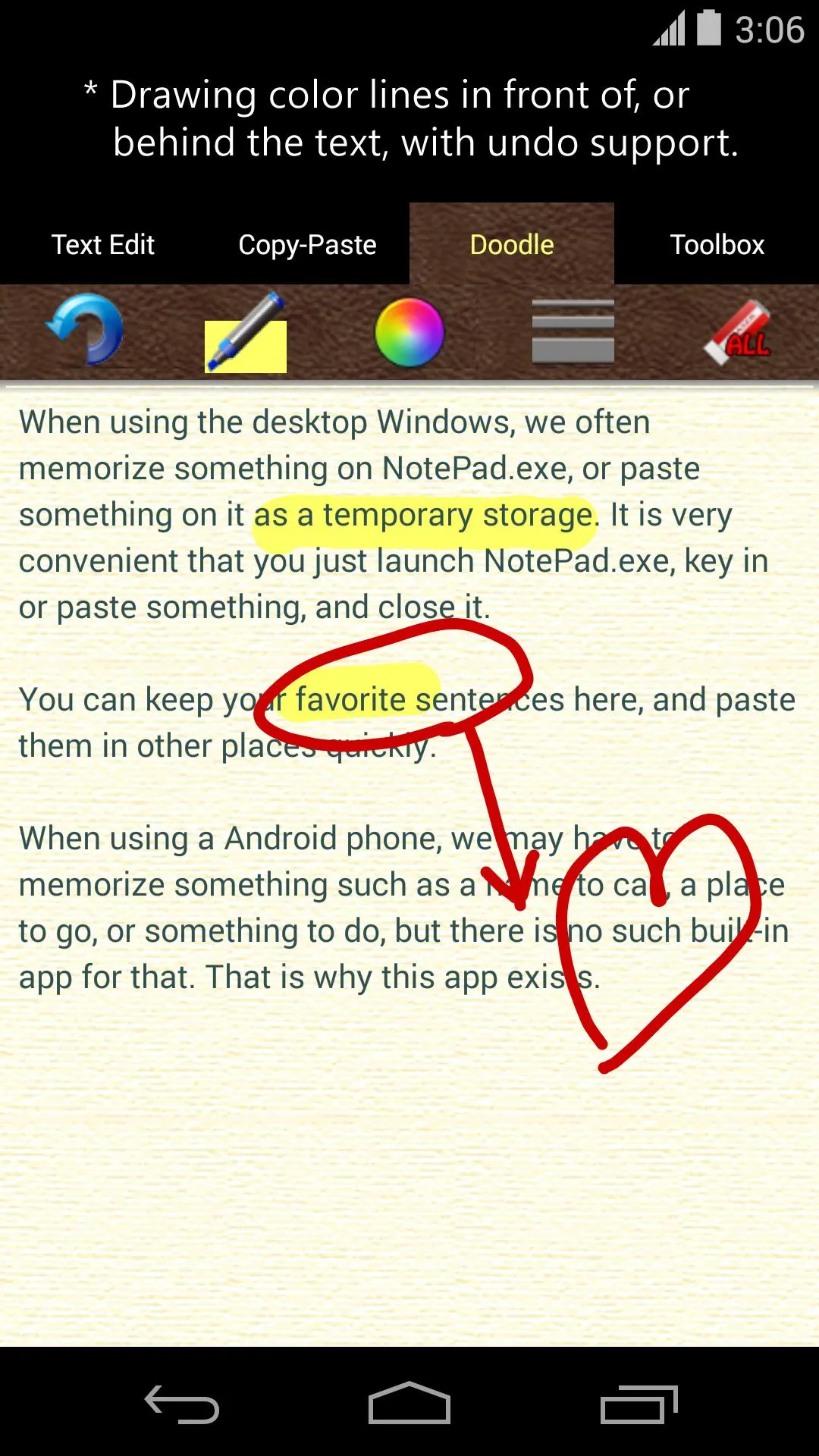 Just Notepad for Android | Indus Appstore | Screenshot