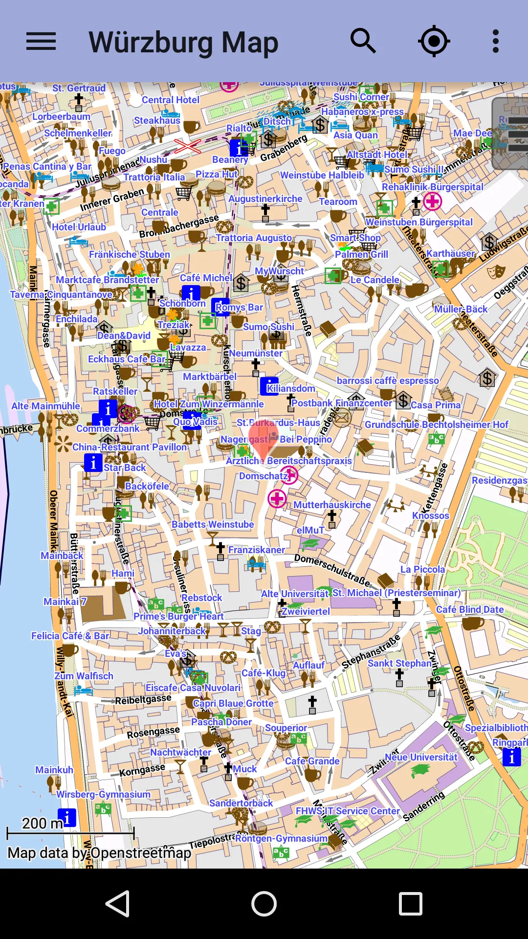 Würzburg Offline City Map | Indus Appstore | Screenshot