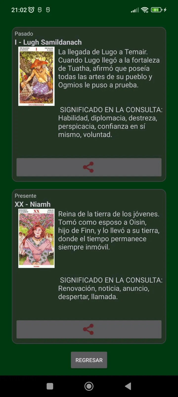 Tarot Celta | Indus Appstore | Screenshot