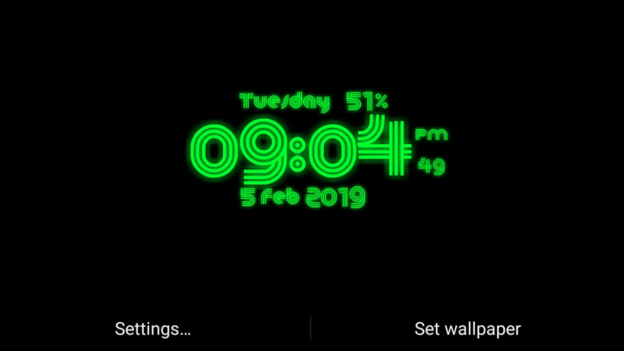 60's Digital Clock Lwp | Indus Appstore | Screenshot