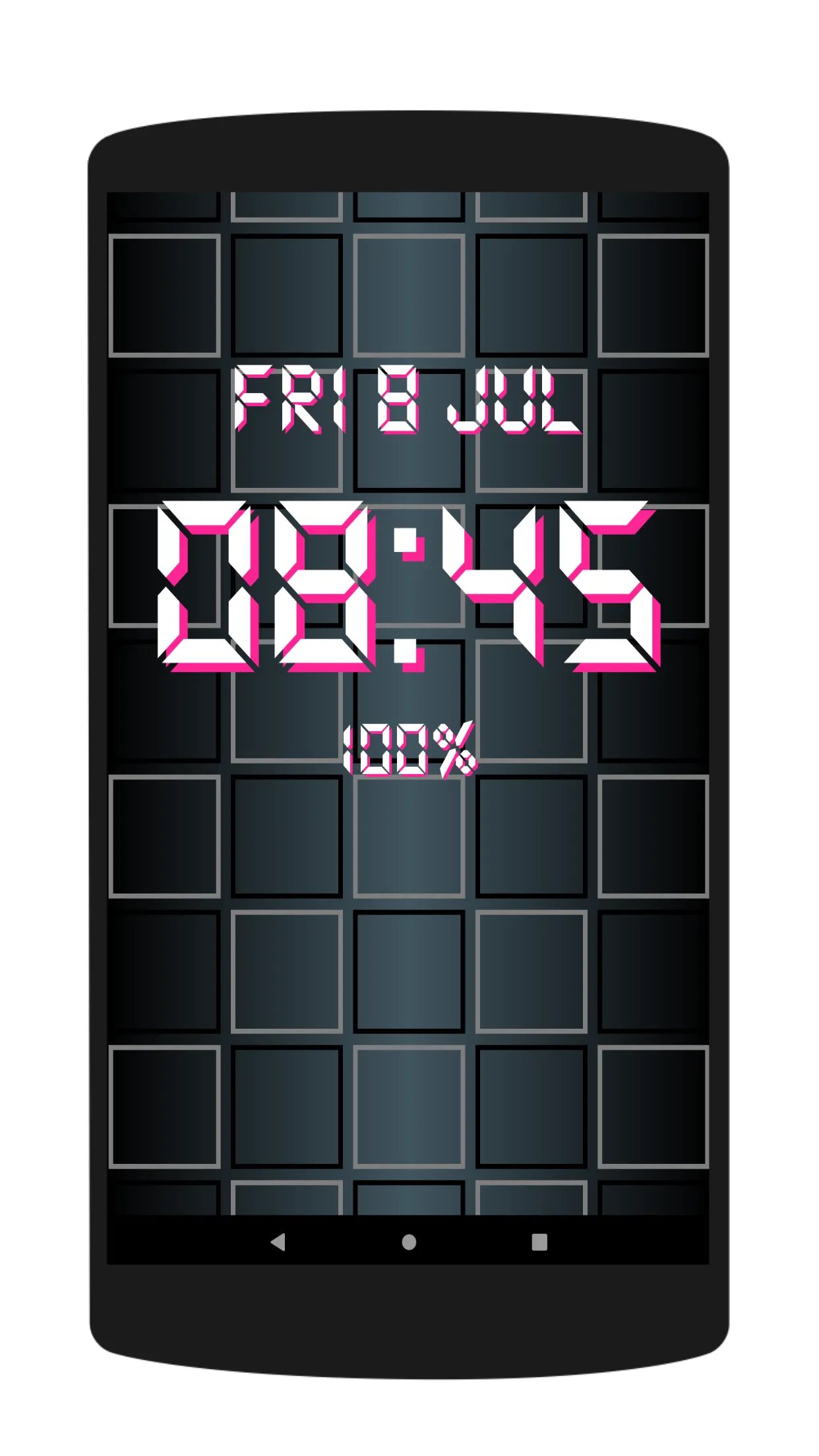 Digital Clock Live Wallpaper B | Indus Appstore | Screenshot