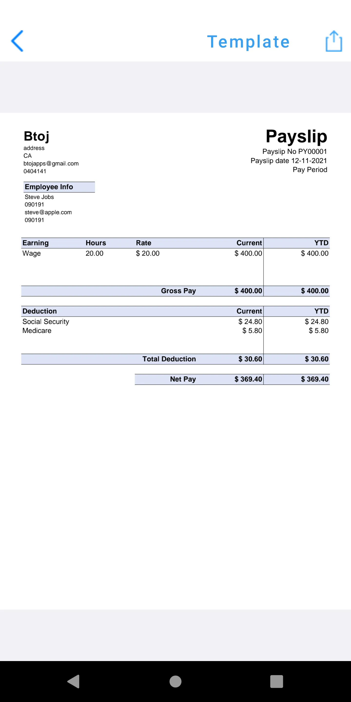 Payslip Maker | Indus Appstore | Screenshot