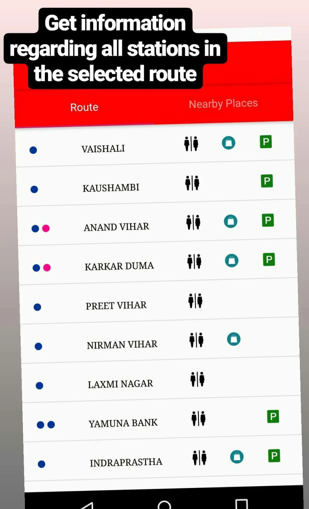 Delhi Metro Traveller | Indus Appstore | Screenshot