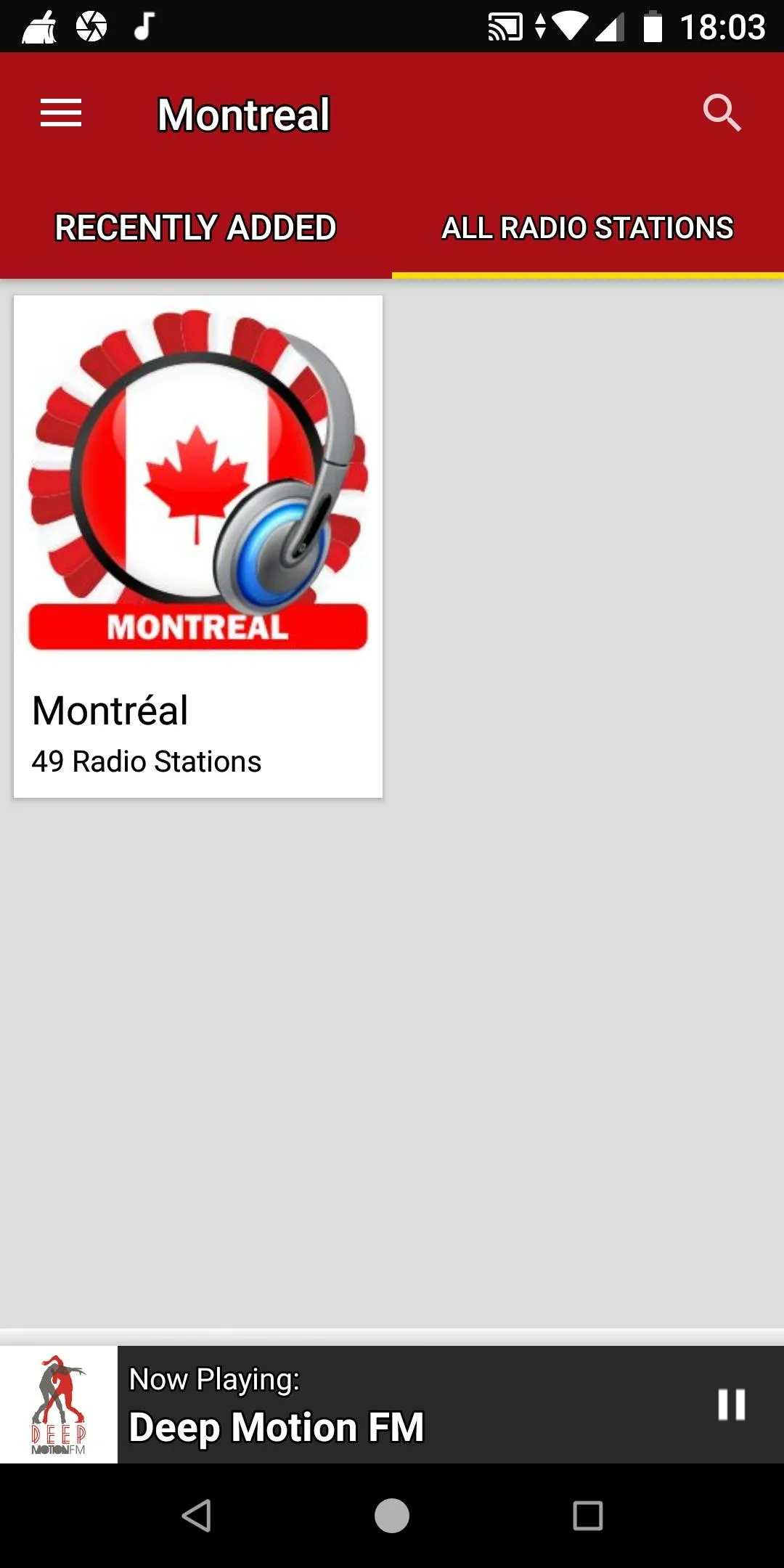 Montreal Radio Stations | Indus Appstore | Screenshot