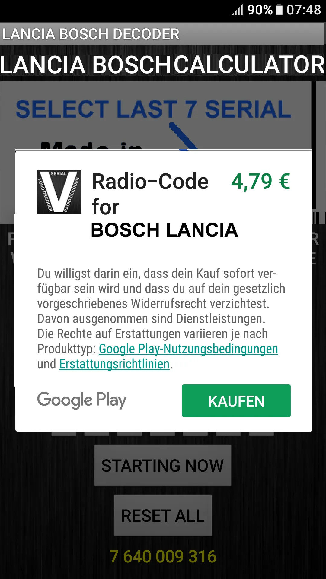 Bosch Lancia Radio Code Decode | Indus Appstore | Screenshot