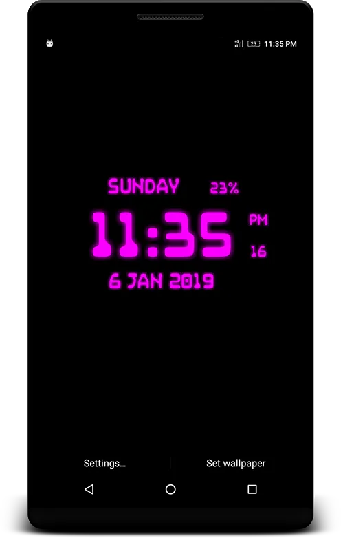 Digital Clock Live Wallpaper | Indus Appstore | Screenshot