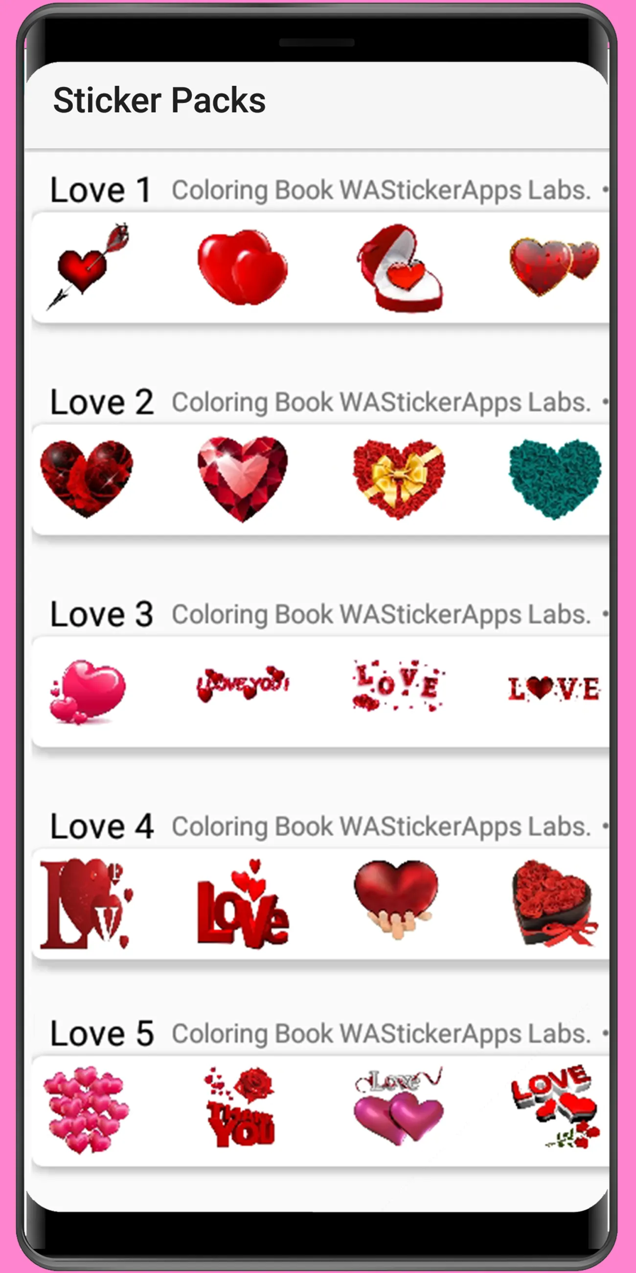 WASticker: Love Stickers Heart | Indus Appstore | Screenshot