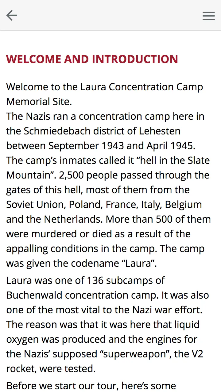 Laura Concentration Camp Memor | Indus Appstore | Screenshot