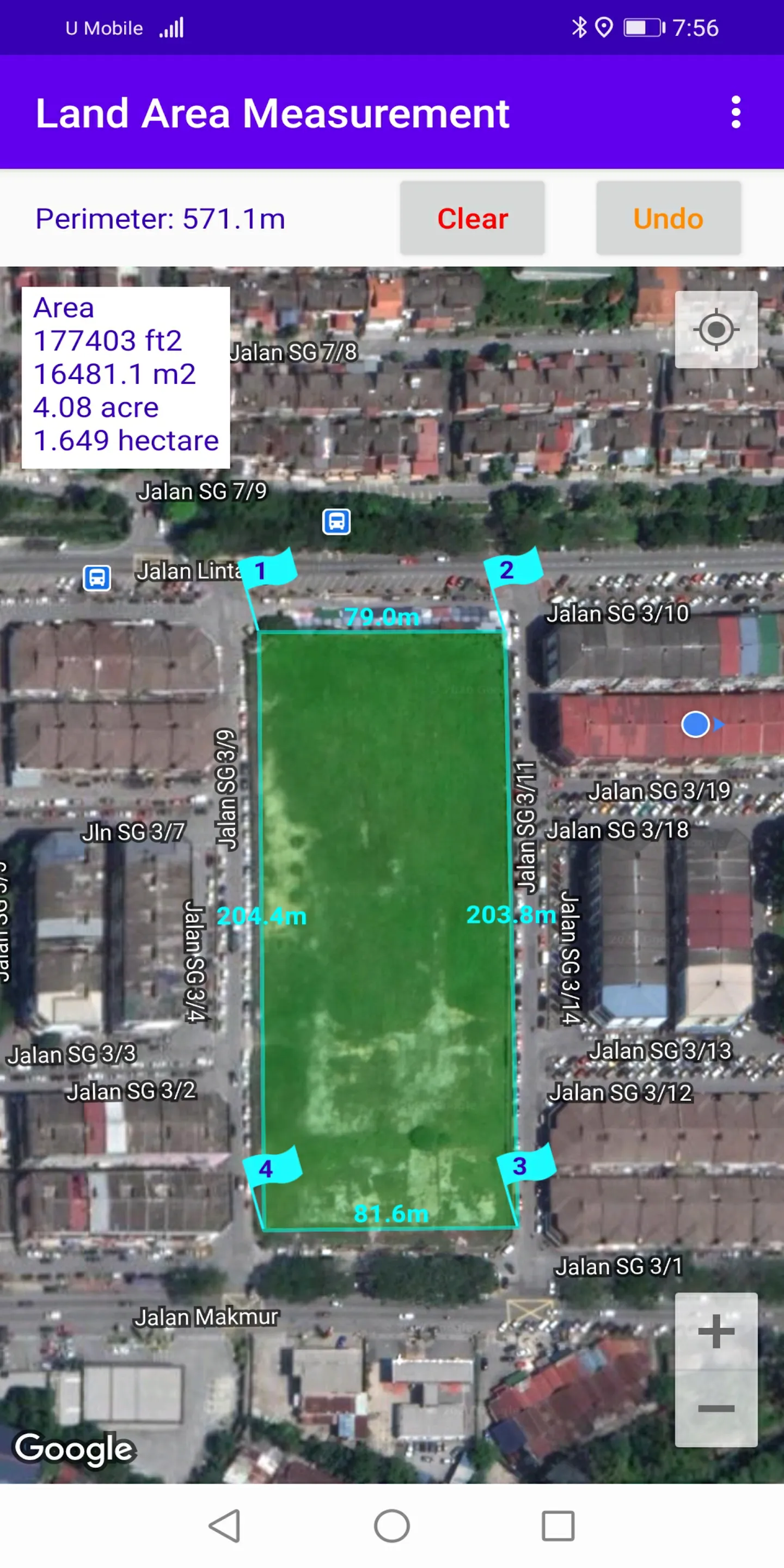 Land Area Measurement | Indus Appstore | Screenshot