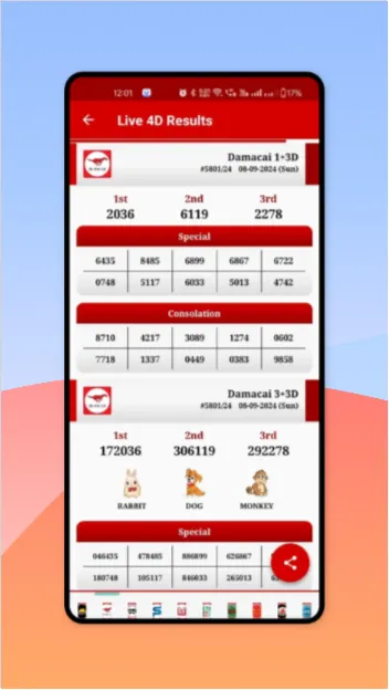 Live 4D Result 2.0 | Indus Appstore | Screenshot
