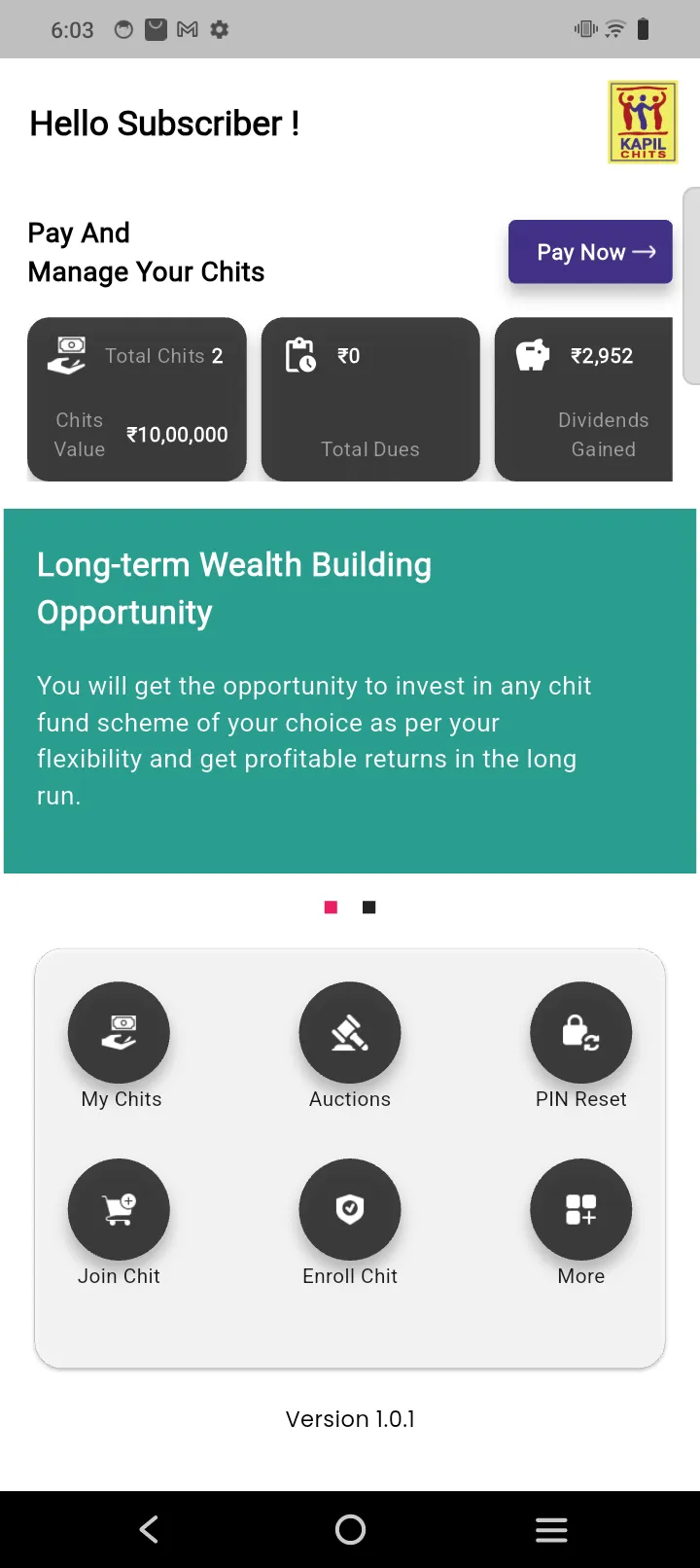 Kapil Chits Karnataka | Indus Appstore | Screenshot