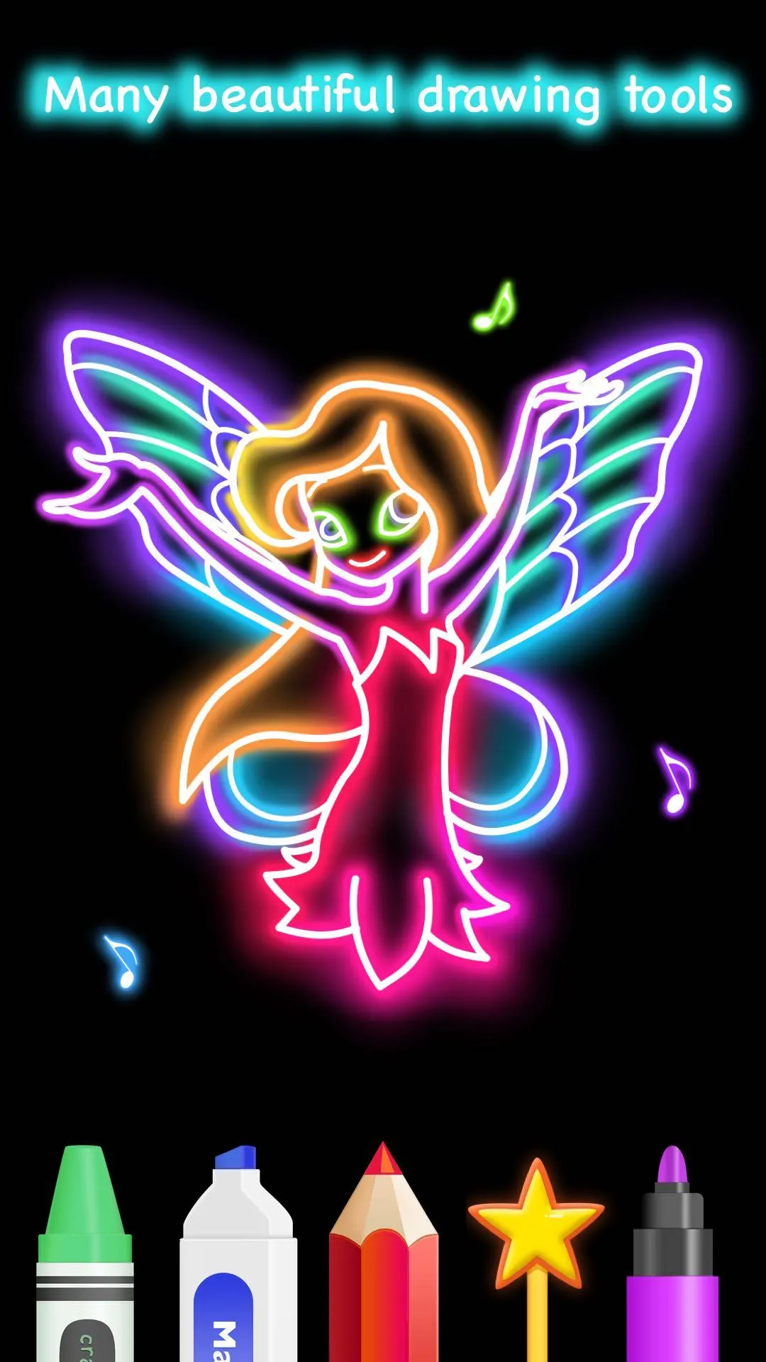 Learn To Draw Glow Princess | Indus Appstore | Screenshot