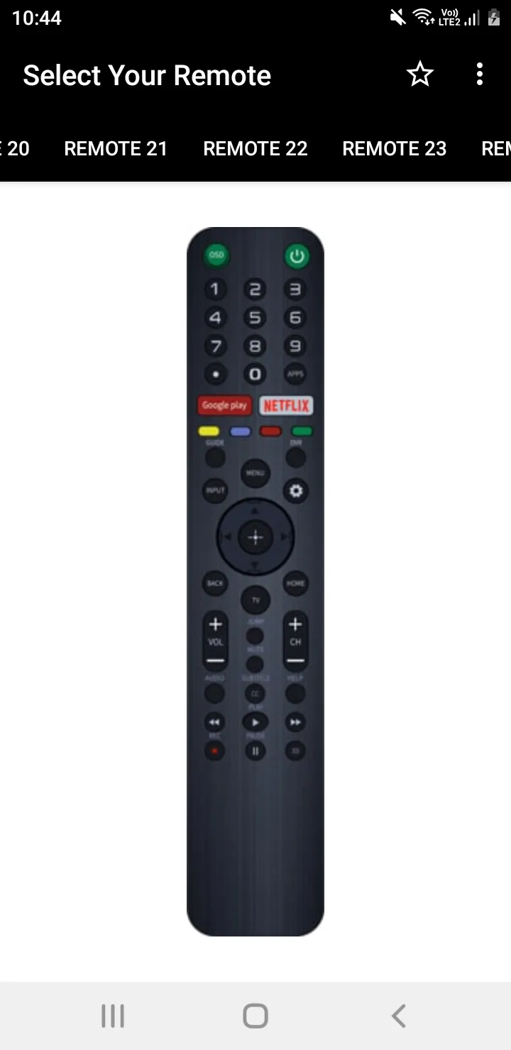Sony TV Remote | Indus Appstore | Screenshot