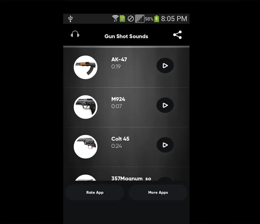 Gun Shot Sounds | Indus Appstore | Screenshot