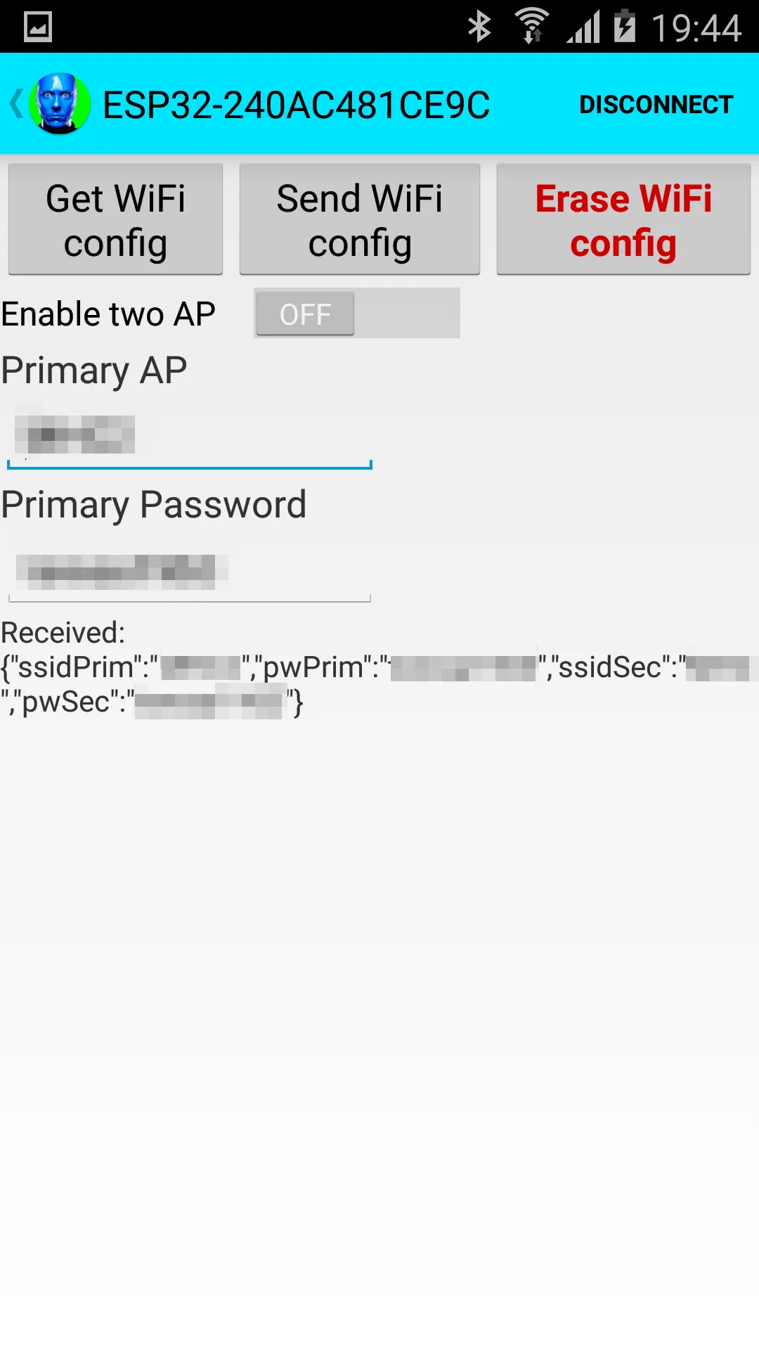 ESP32 WiFi setup over BLE or B | Indus Appstore | Screenshot