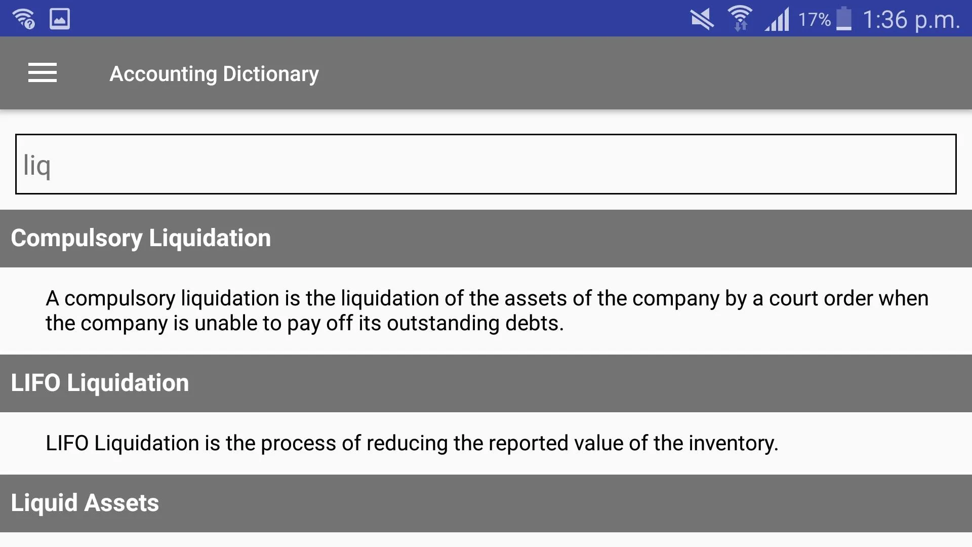 Accounting Dictionary | Indus Appstore | Screenshot