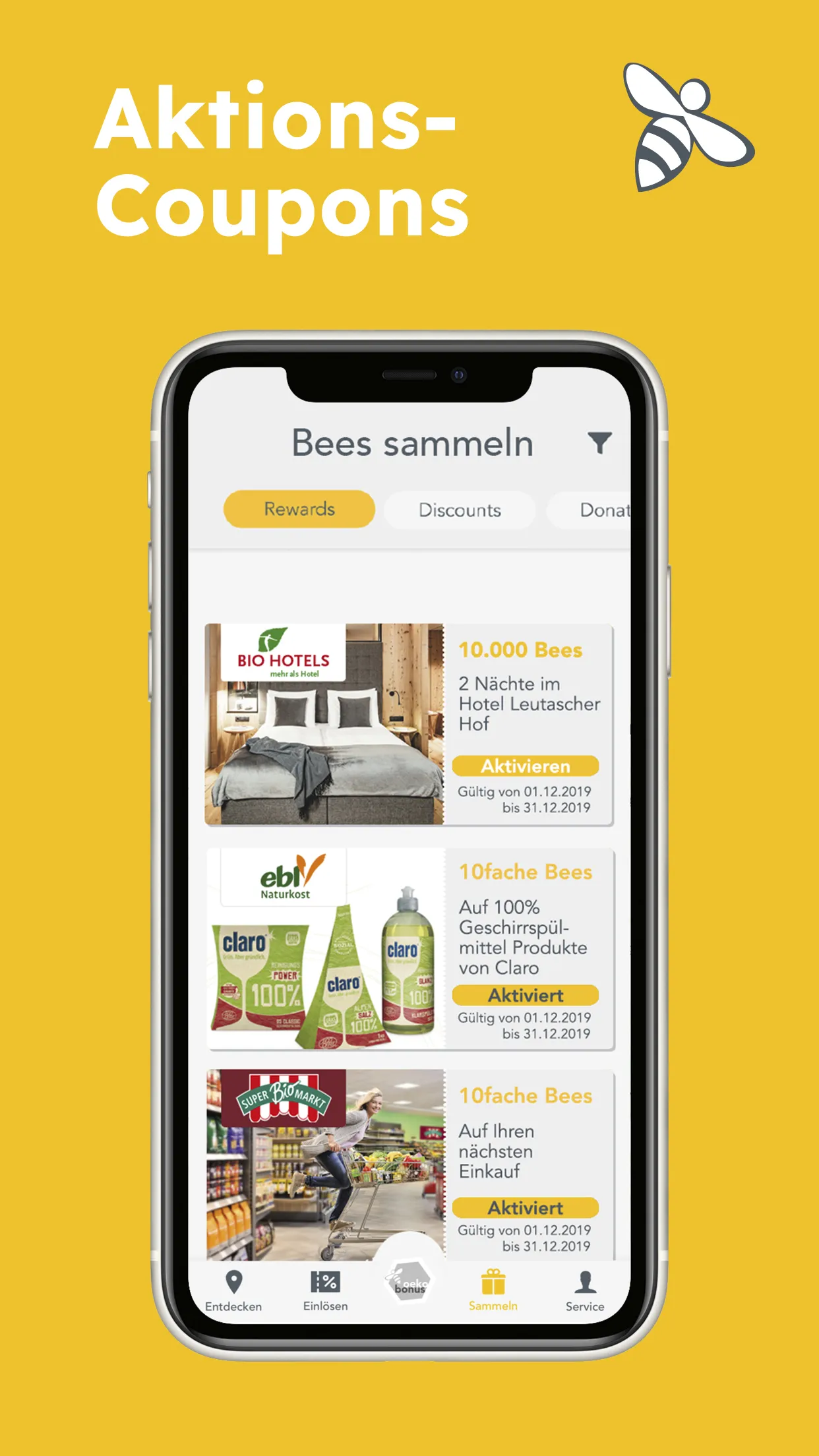 oekobonus  - Sammeln Sie Bees! | Indus Appstore | Screenshot