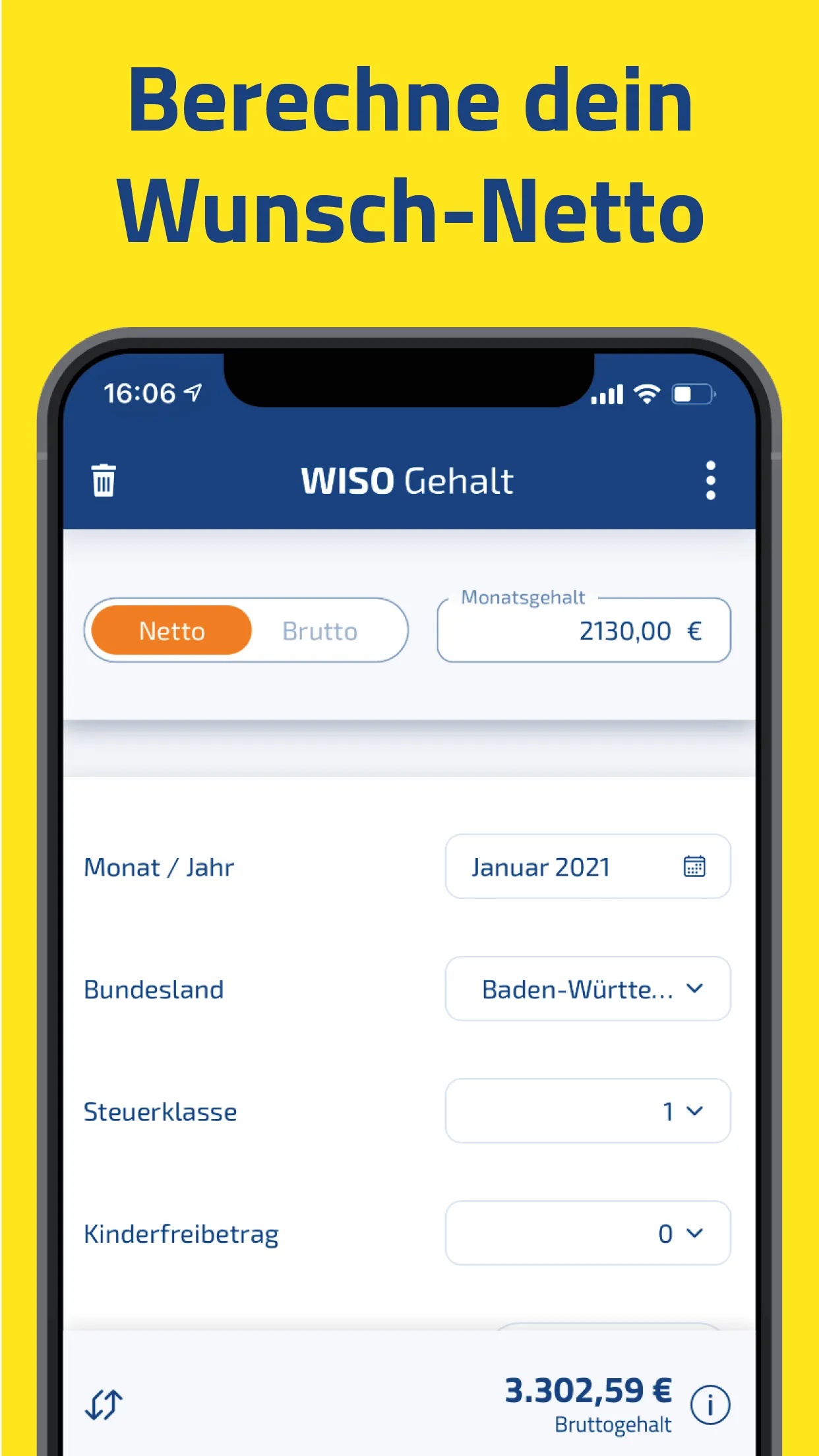 WISO Gehalt – Brutto Netto | Indus Appstore | Screenshot