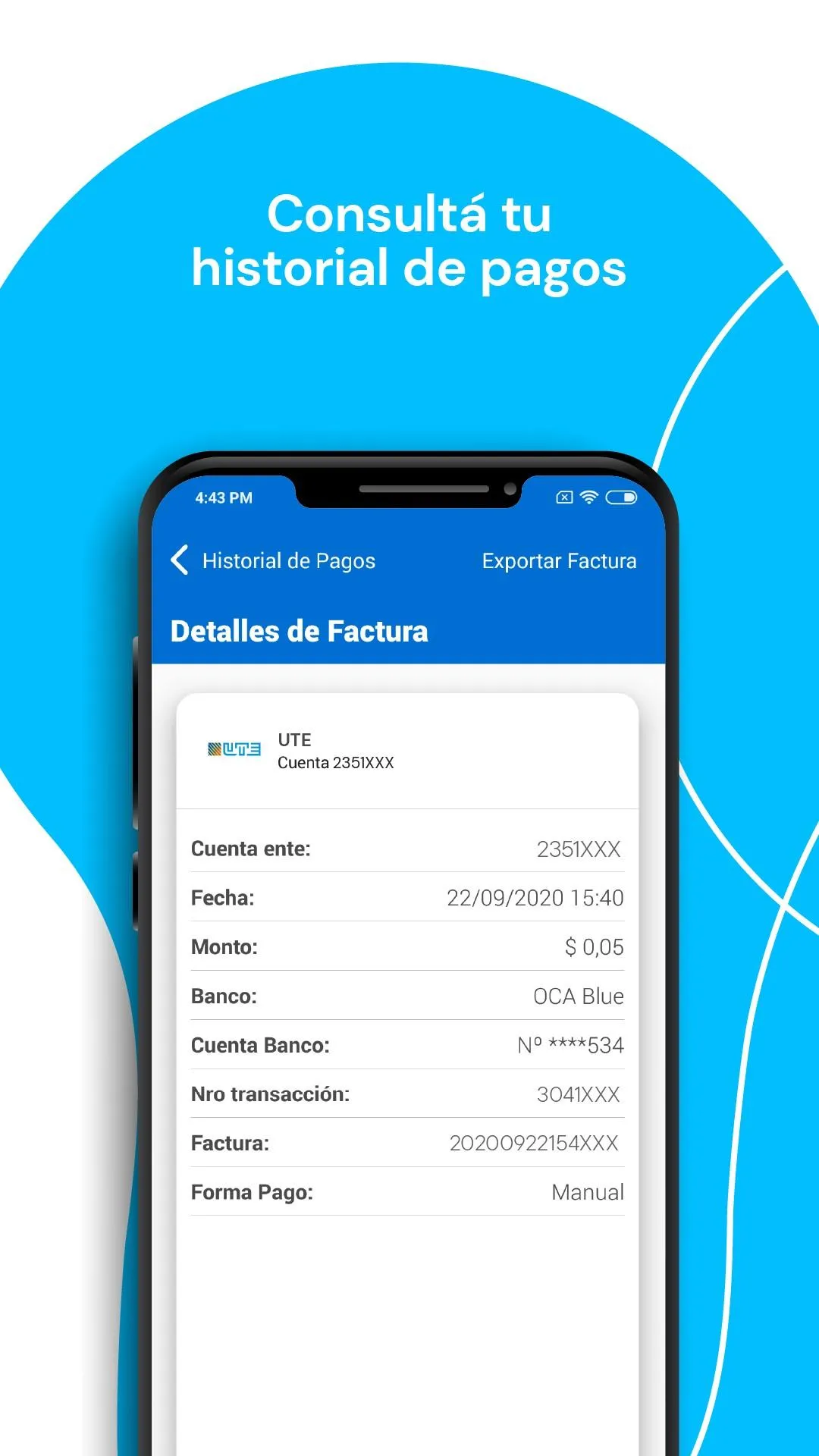 OCA Blue Facturas | Indus Appstore | Screenshot