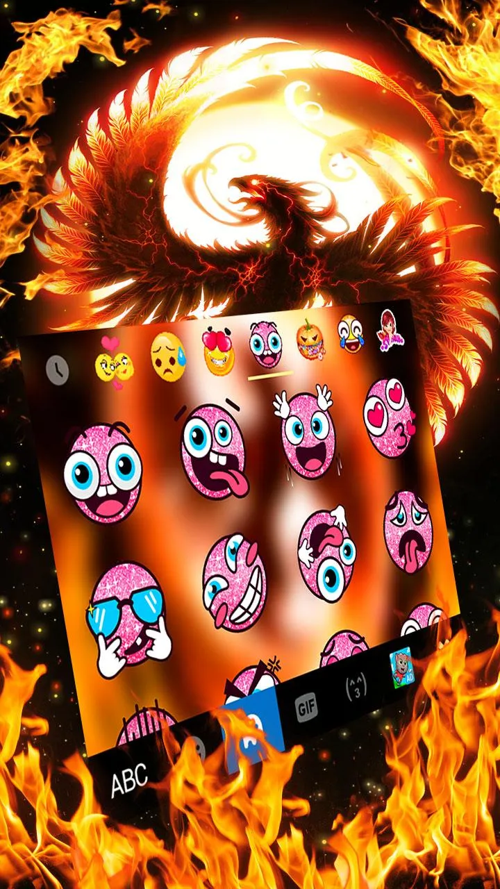 Flaming Fire Phoenix Keyboard  | Indus Appstore | Screenshot