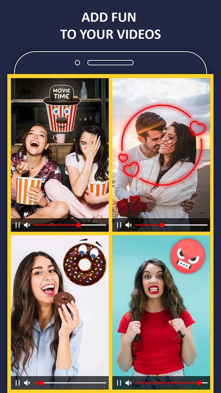 Animated Stickers On Video - A | Indus Appstore | Screenshot