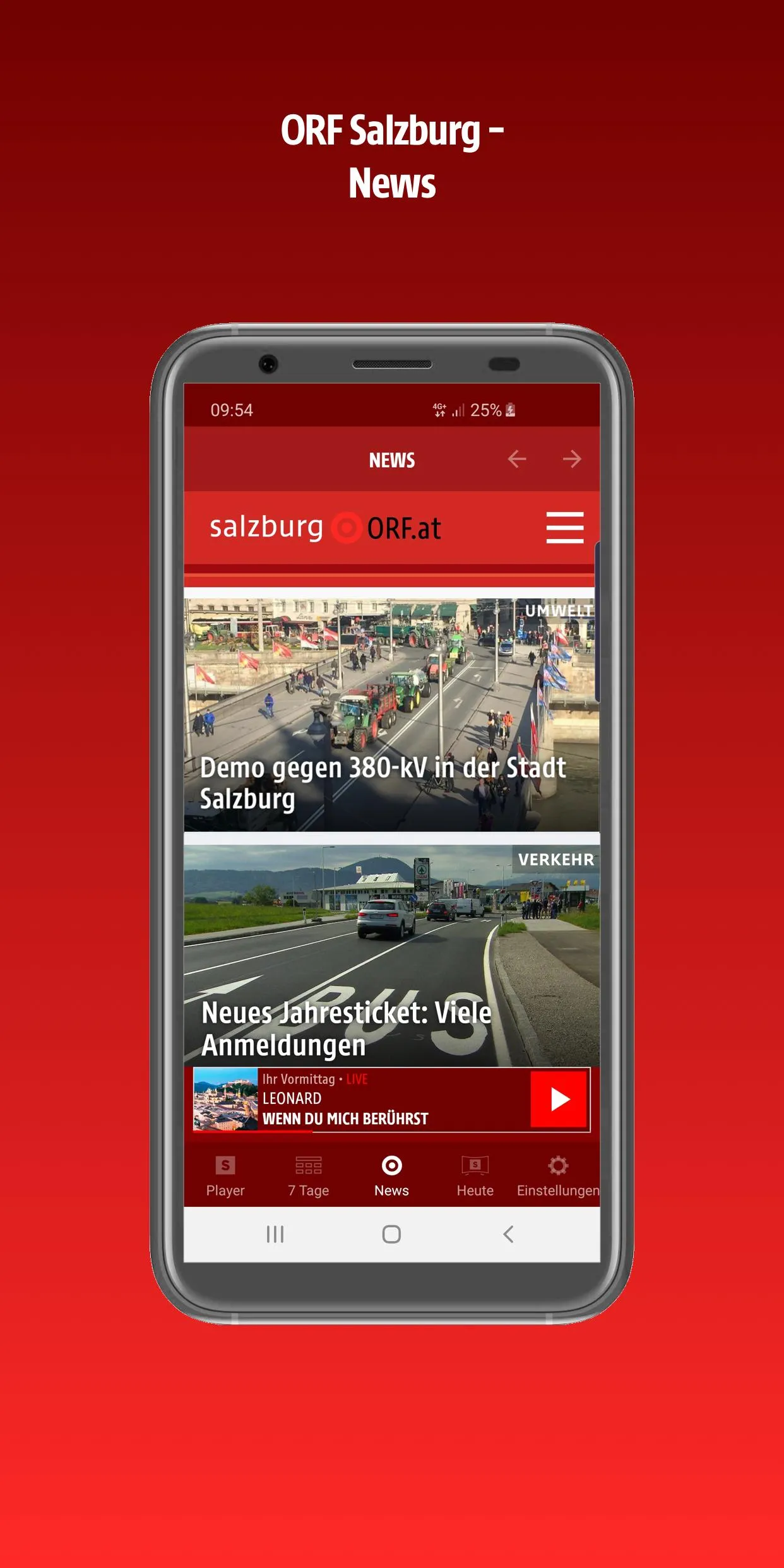 ORF Salzburg | Indus Appstore | Screenshot