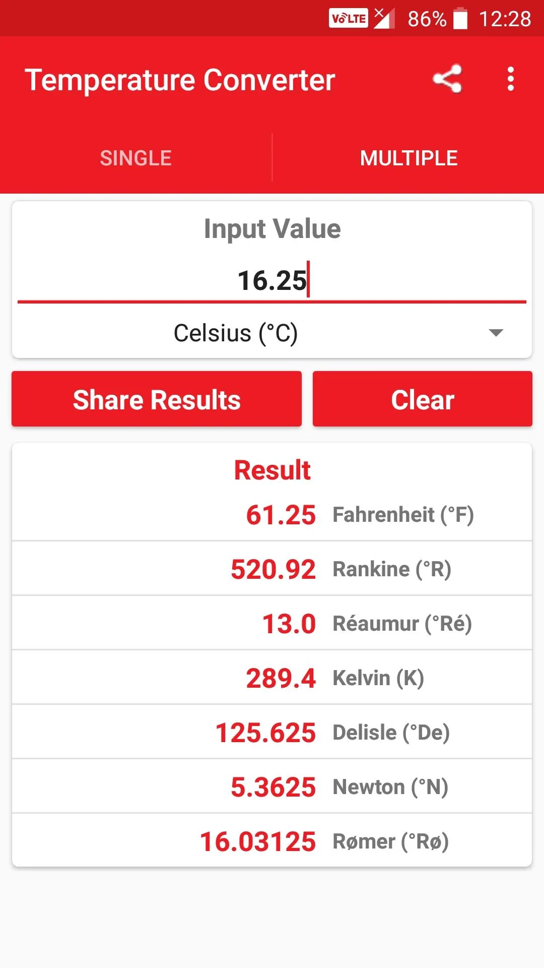 Temperature Converter(8 units) | Indus Appstore | Screenshot