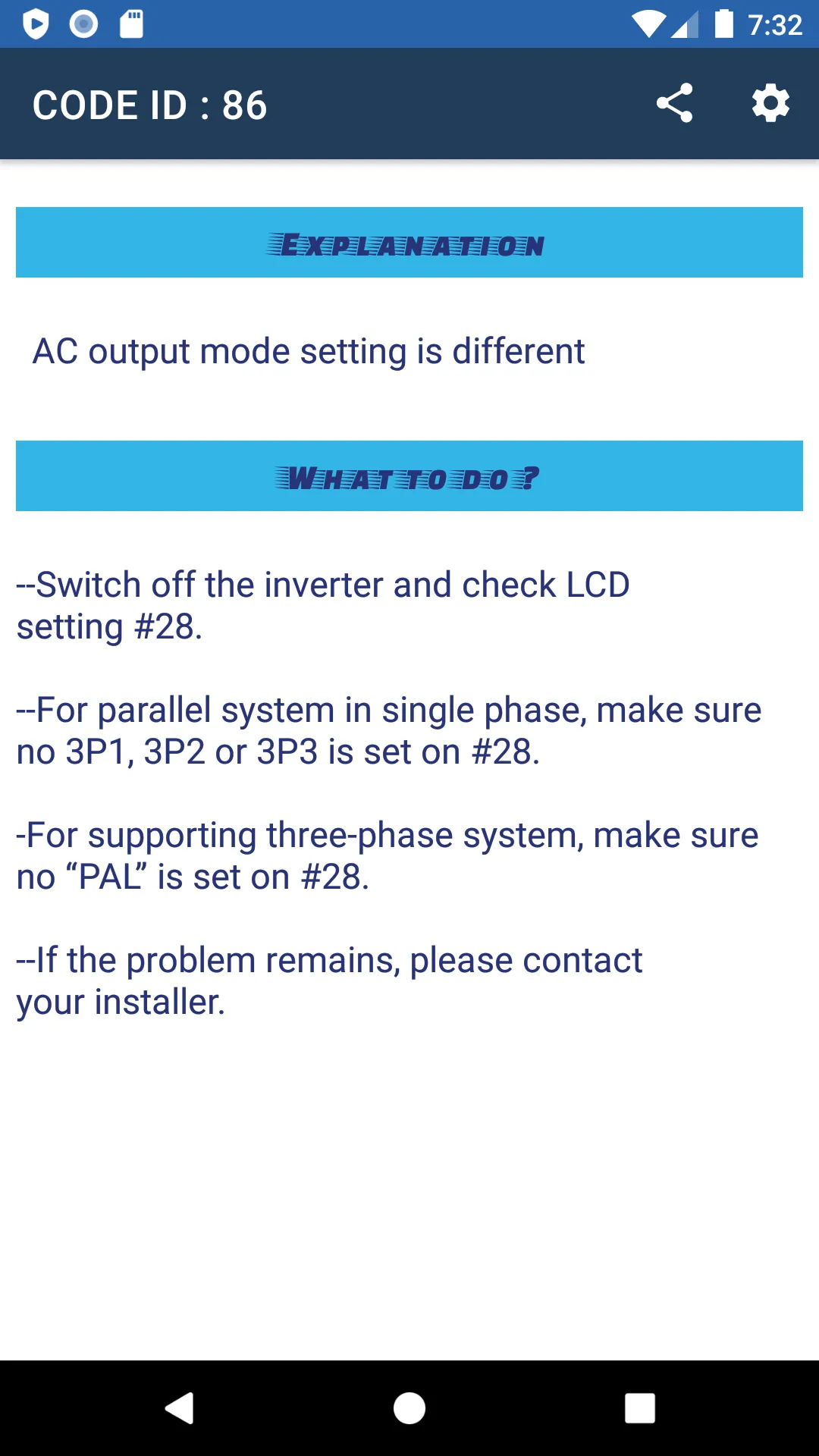 Solar Inverters Codes | Indus Appstore | Screenshot