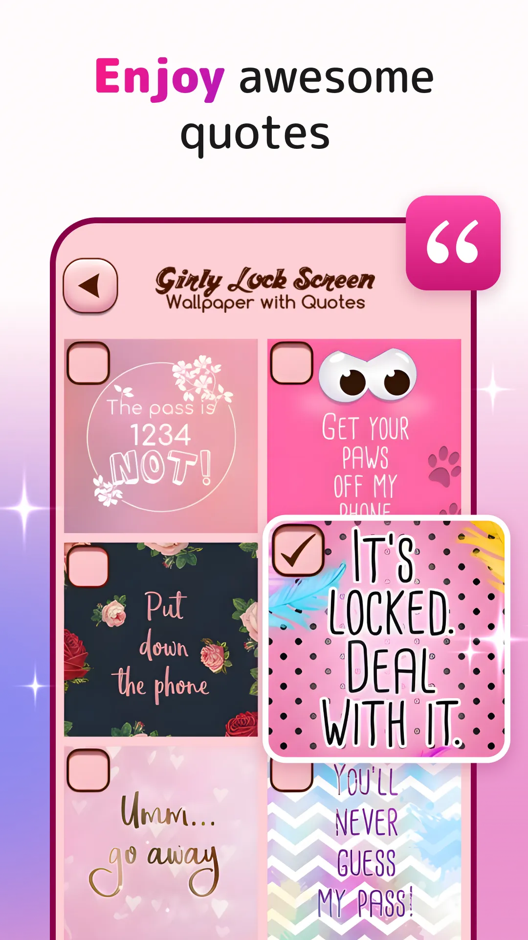 Cute Lock Screen & Wallpapers | Indus Appstore | Screenshot