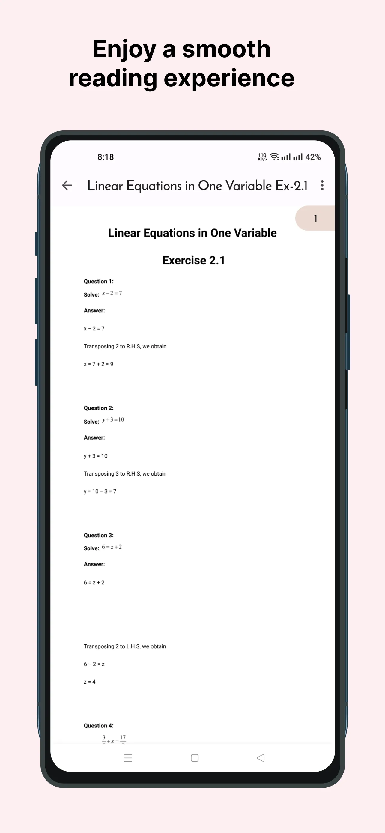 Class 8 Solutions | Indus Appstore | Screenshot