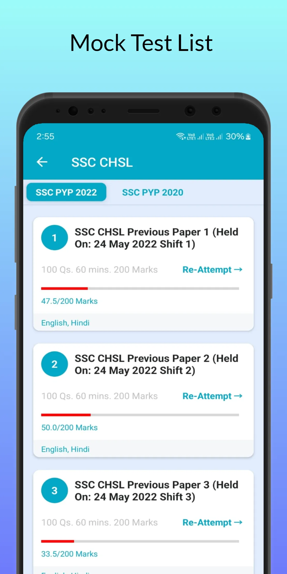 SSC CHSL Mock Test Series 2024 | Indus Appstore | Screenshot