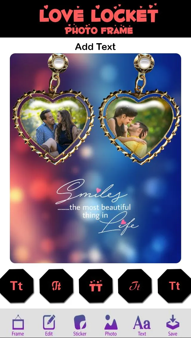 Love Locket Dual Photo Frame | Indus Appstore | Screenshot