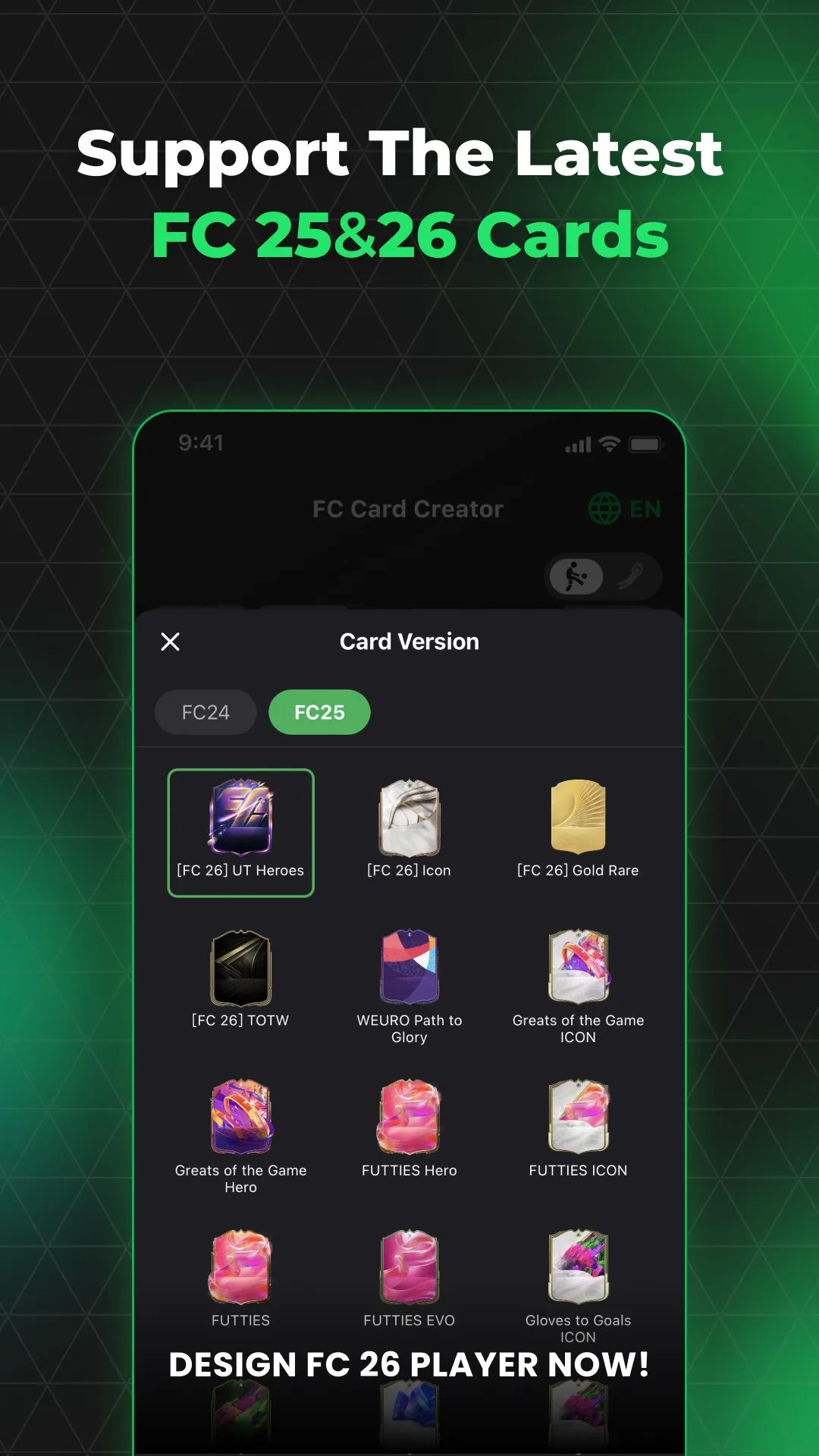 FUT 26 Card Creator | Indus Appstore | Screenshot