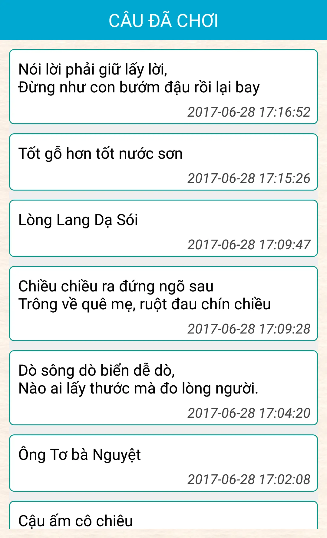 Bắt Ca Dao, Đào Tục Ngữ | Indus Appstore | Screenshot