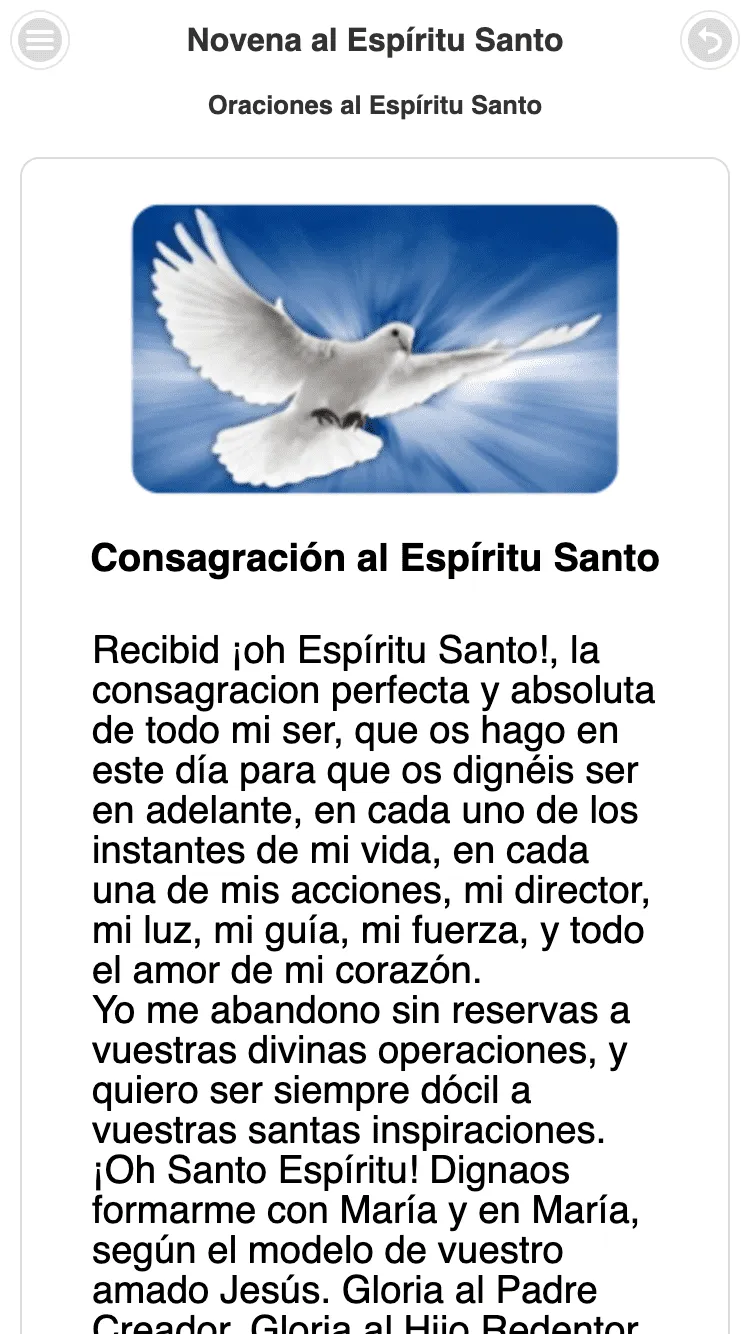 Novena al Espíritu Santo | Indus Appstore | Screenshot