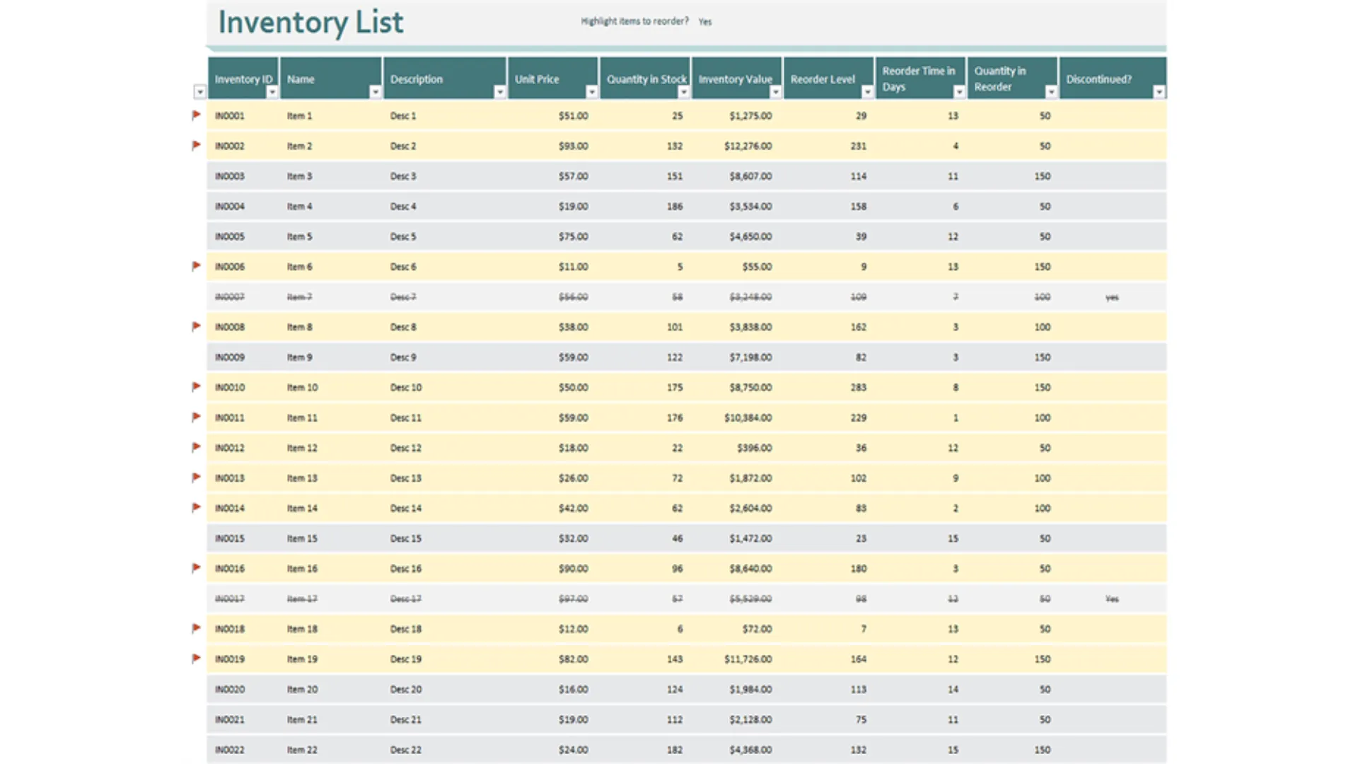 Stock Inventory Templates | Indus Appstore | Screenshot