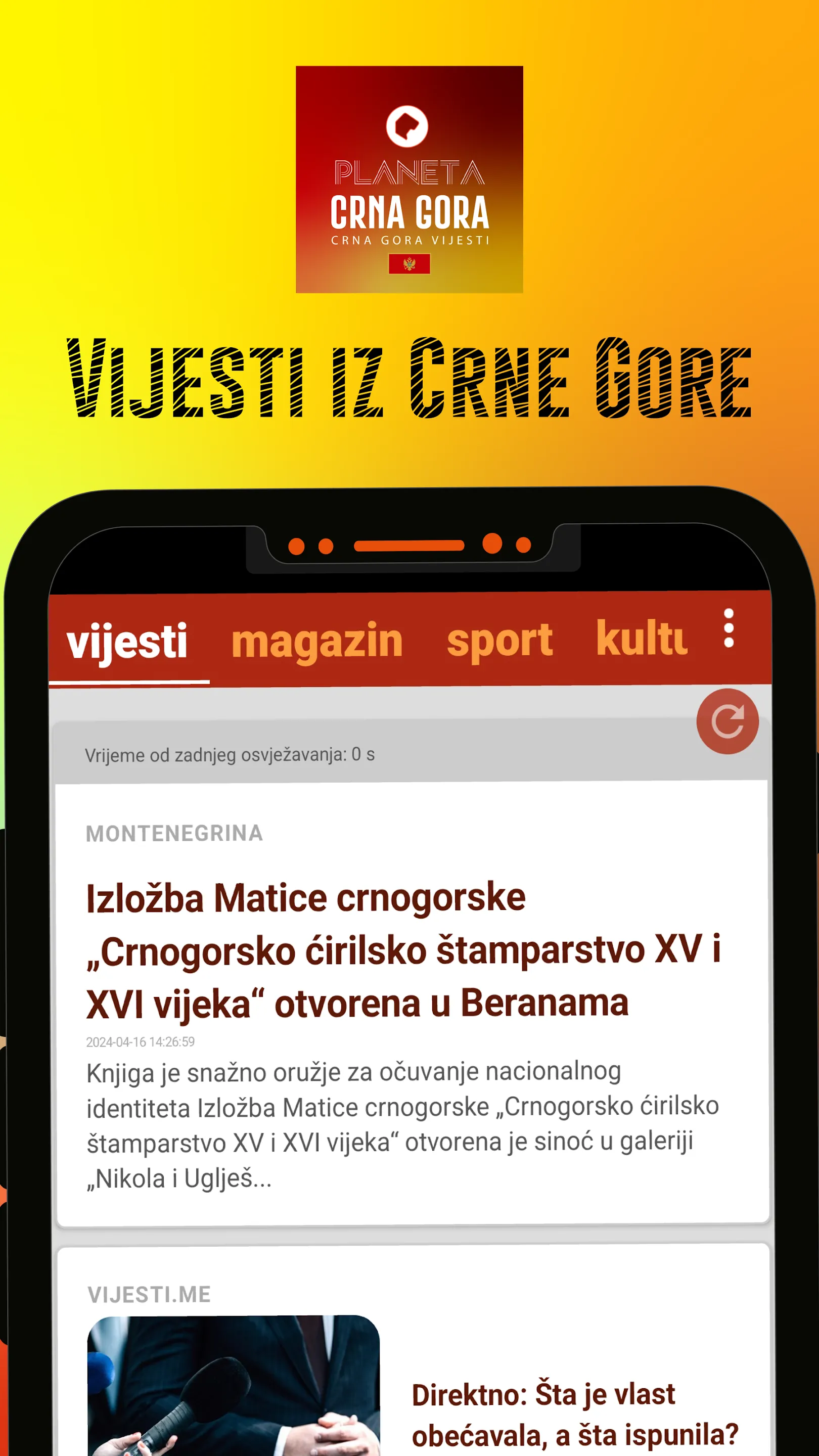 Planeta Crna Gora - vijesti | Indus Appstore | Screenshot