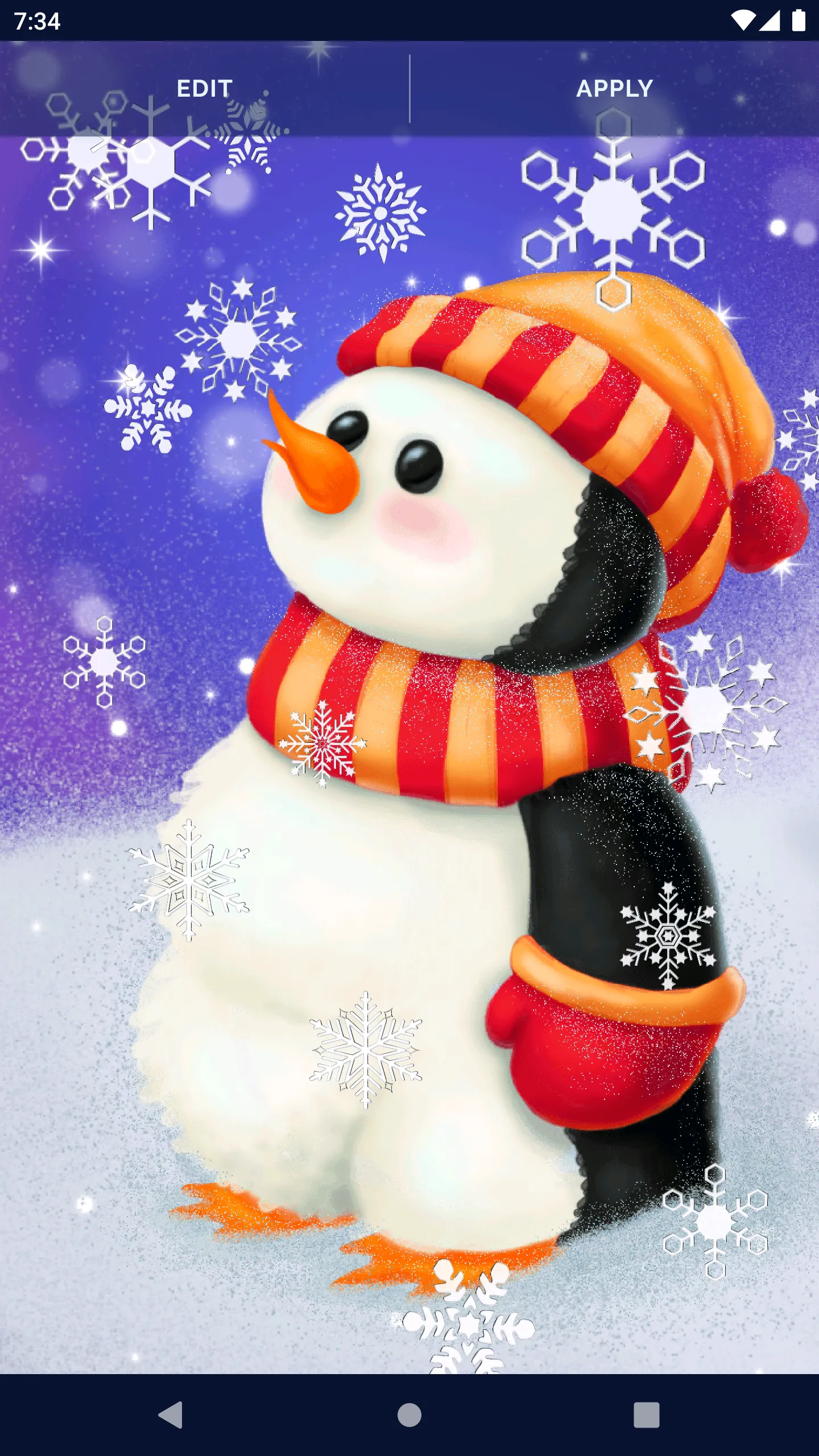 Winter Penguin Live Wallpaper | Indus Appstore | Screenshot