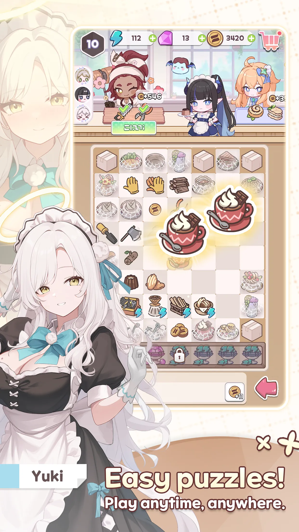 Merge Maid Cafe - Isekai Story | Indus Appstore | Screenshot